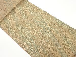 金糸変わり菱模様織出し全通袋帯